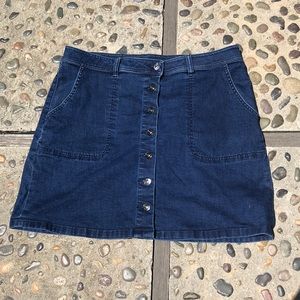 A-Line Denim Miniskirt
